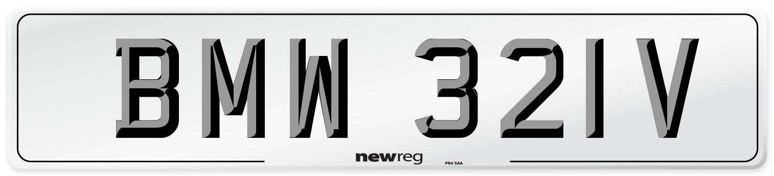 BMW 321V Number Plate from New Reg
